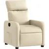 vidaXL Fauteuil inclinable Crème Tissu