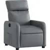 vidaXL Fauteuil inclinable Gris Similicuir