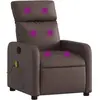 vidaXL Fauteuil de massage inclinable Marron Similicuir