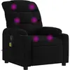 vidaXL Fauteuil de massage inclinable Noir Tissu