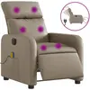 vidaXL Fauteuil de massage inclinable Cappuccino Similicuir