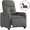 vidaXL Fauteuil inclinable Gris foncé Tissu