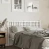 vidaXL Tête de lit métal blanc 120 cm