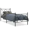 vidaXL Cadre de lit métal sans matelas avec tête de lit noir 75x190 cm