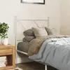 vidaXL Tête de lit métal blanc 80 cm