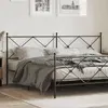 vidaXL Tête de lit métal noir 193 cm
