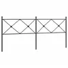 vidaXL Tête de lit métal noir 200 cm