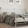 vidaXL Tête de lit métal blanc 193 cm