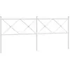 vidaXL Tête de lit métal blanc 200 cm