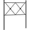 vidaXL Tête de lit métal noir 75 cm