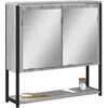 vidaXL Armoire à miroir de salle de bain sonoma gris bois d’ingénierie