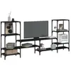vidaXL Meuble TV noir 206,5x28,5x95 cm Bois d'ingénierie