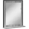 vidaXL Miroir de salle de bain et étagère sonoma gris bois ingénierie