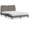 vidaXL Cadre de lit avec tête de lit Taupe 120x200 cm Tissu