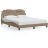 vidaXL Cadre de lit avec tête de lit Cappuccino 80x200 cm Similicuir