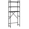 vidaXL Étagère de lave-linge noir 67x25x163 cm bois d'ingénierie