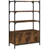 vidaXL Bibliothèque à 3 niveaux chêne fumé 70x30x109,5 cm