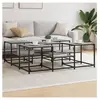 vidaXL Table basse sonoma gris 121x121x40 cm bois d'ingénierie