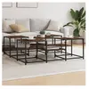 vidaXL Table basse chêne fumé 121x121x40 cm bois d'ingénierie
