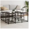 vidaXL Table basse chêne marron 91x91x40 cm bois d'ingénierie