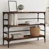 vidaXL Table console chêne fumé 100x32x75 cm bois d'ingénierie