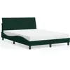 vidaXL Vidaxl Cadre De Lit Sans Matelas Vert Foncé 140x200 Cm Velours