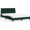 vidaXL Vidaxl Cadre De Lit Sans Matelas Vert Foncé 140x190 Cm Velours