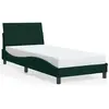 vidaXL Vidaxl Cadre De Lit Sans Matelas Vert Foncé 90x190 Cm Velours