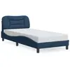 vidaXL Cadre de lit avec lumières LED bleu 180x200 cm tissu