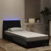 vidaXL Cadre de lit avec lumières LED noir 90x200 cm velours