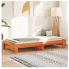 vidaXL Lit de jour avec lit gigogne cire marron 90x190 cm pin massif