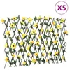 vidaXL Treillis de lierre artificiel extensible 5 pcs jaune 180x60 cm