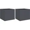 vidaXL Jardinières 2 pcs anthracite 32x30x29 cm acier laminé à froid