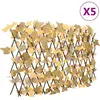 vidaXL Treillis de feuille d'érable artificiel extensible 5 pcs