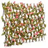 vidaXL Treillis de lierre artificiel extensible rose foncé 180x60 cm