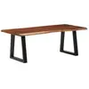 vidaXL Table basse marron miel 110x55x40 cm bois massif d'acacia