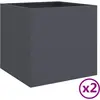 vidaXL Jardinières 2 pcs anthracite 49x47x46 cm acier laminé à froid