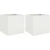 vidaXL Jardinières 2 pcs blanc 49x47x46 cm acier laminé à froid