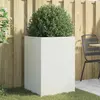 vidaXL Jardinière blanc 52x48x75 cm acier laminé à froid