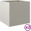 vidaXL Jardinières 2 pcs argenté 42x40x39 cm acier inoxydable