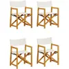 vidaXL Chaises de jardin pliables lot de 6 blanc crème tissu