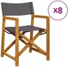 vidaXL Chaises pliables de jardin lot de 8 gris foncé tissu