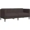 vidaXL Canapé à 2 places marron foncé tissu