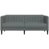 vidaXL Canapé à 2 places gris foncé tissu