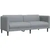 vidaXL Canapé à 3 places gris clair tissu