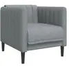 vidaXL Fauteuil gris foncé tissu
