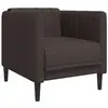 vidaXL Fauteuil marron foncé tissu