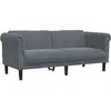 vidaXL Canapé à 2 places gris foncé velours