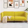 vidaXL Canapé à 2 places jaune velours