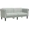vidaXL Canapé à 2 places gris clair velours